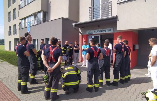 Požární cvičení v SeniorCentru Olomouc